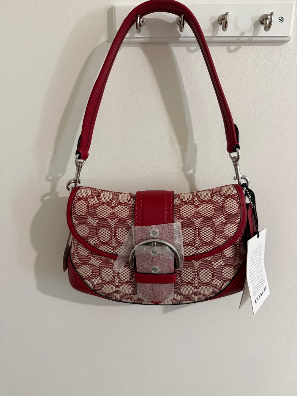 Coach Red Signature soho shoulder bag/ NWT